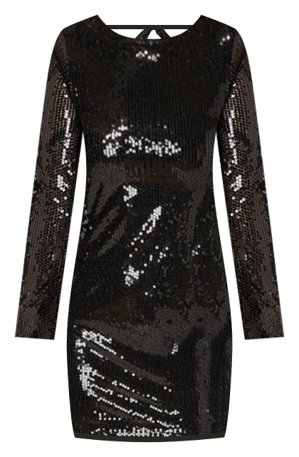 Women's Cowl Back Sequin Mini Dress