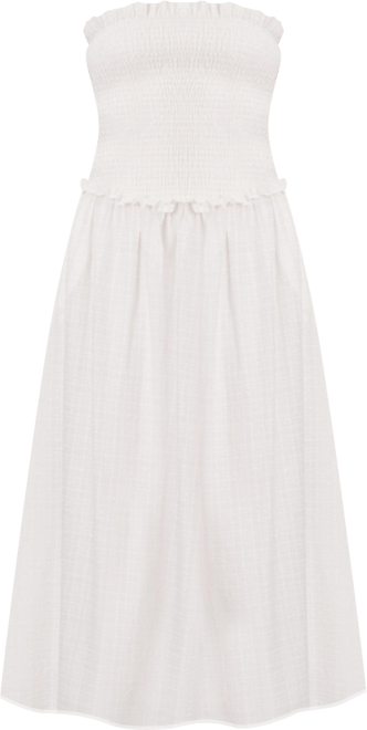 Women's Quadiya Smock Top Strapless Drop Waist Midi Dress