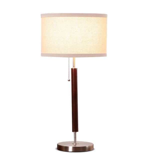 Carter Wood Led Classic Table Lamp with Walnut Finish (26"), Bulb Included