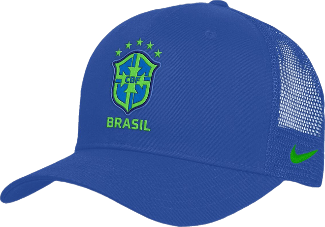 Men's and Women's Blue Brazil National Team Rise Adjustable Trucker Hat