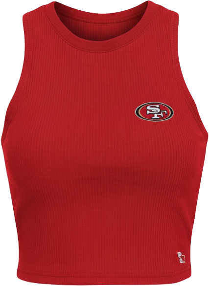 Women's Scarlet San Francisco 49ers Show Up Cropped Tank Top