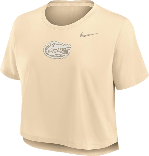 Women's Tan Florida Gators Performance Cropped T-Shirt