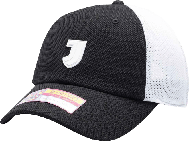 Men's and Women's Black Juventus Ace Classic Adjustable Hat