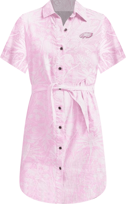 Women's Pink New York Yankees Palm Linen Dress