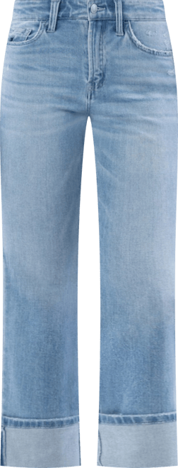 Women's High Rise Cuffed Slim Straight Jeans