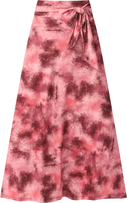 Women's Belted Pull On Maxi Skirt