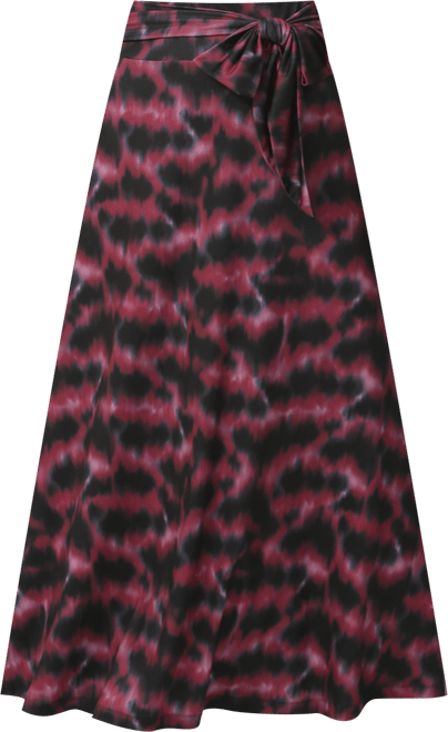 Women's Belted Pull On Maxi Skirt