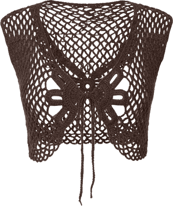 Women's Kelcie Tie Front Crochet Shrug