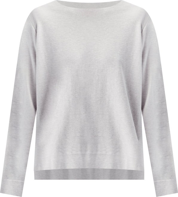 Women's Boatneck Cotton Silk Cashmere Blend Sweater