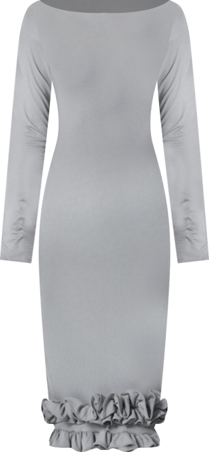 Women's Jersey Maxi Dress with Ruffle Detail