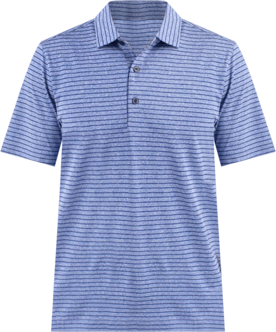 Men's Forge Eco Heather Stripe Stretch Recycled Polo Shirt