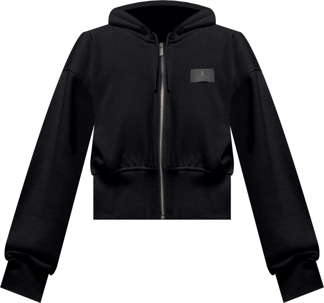 Jordan Flight Fleece Sudadera corta con forro de satén y capucha - Mujer