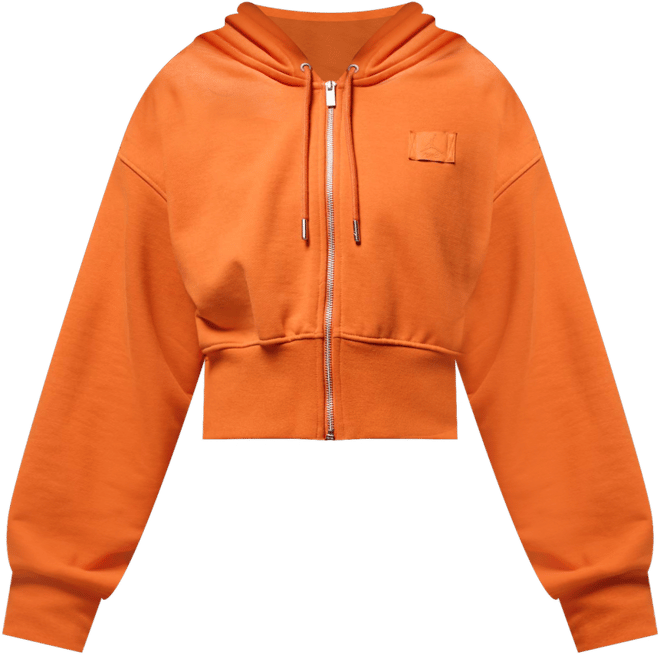 Jordan Flight Fleece Sudadera con gorro cropped con forro de satén para mujer