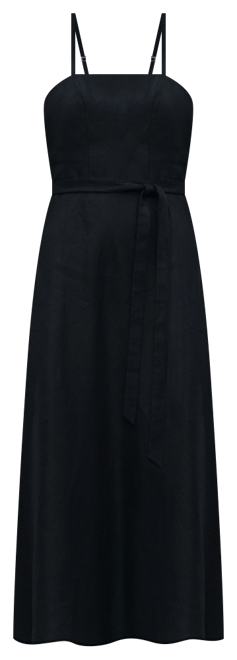 Women's Bow Linen-Blend Dress