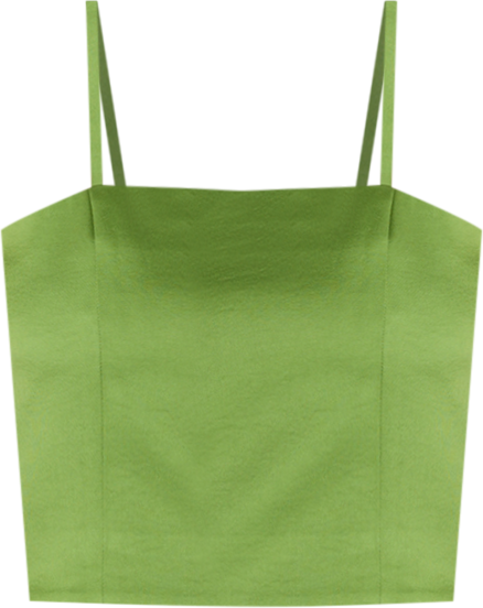 Women's Cropped Satin Bustier Top