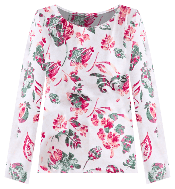 Style & Co Women's Printed Long-Sleeve Scoop-Neck Knit Top