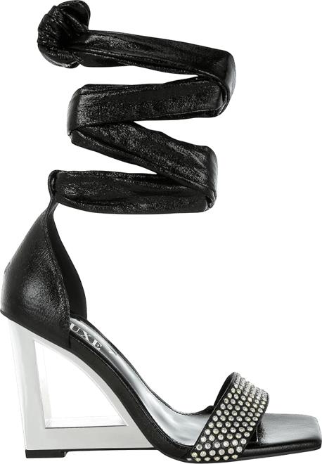 Hashira Ab Rhinestone Studded Lace-Up Fantasy Heels Women