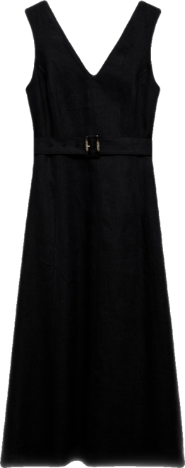 Women's Flared Linen Dress