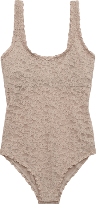 Show Off Vintage Lace Scoop Bodysuit