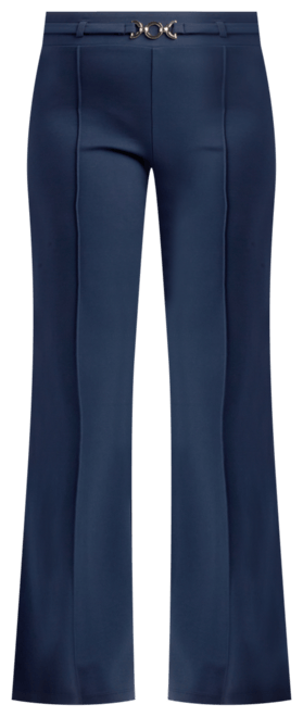 Juniors' Solid Pull-On Belted Pants