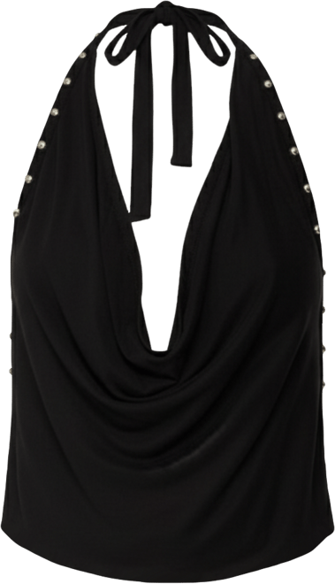 Women's Irina Stud Cowl Neck Halter Top