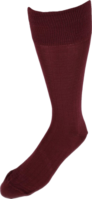 Men's Jasper Mercerized Cotton Ribbed Mid-Calf Solid Color Socks