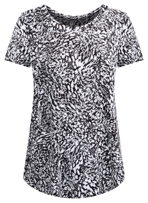 JM Collection Women's Printed Scoop-Neck Short Sleeve Top