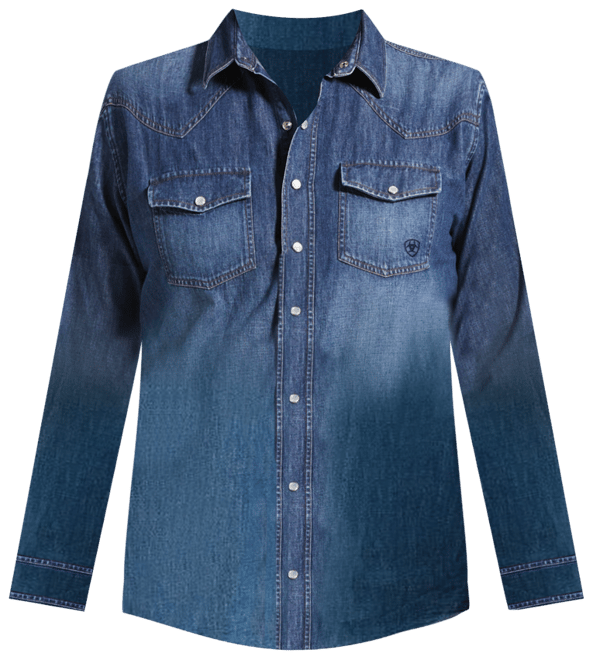 Men's Denim Retro Fit Shirt Long Sleeve