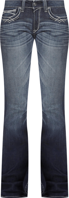 Women's Mid Rise Entwined Boot Cut Jeans