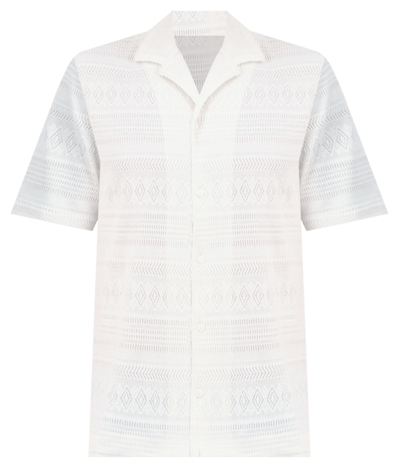 Men's Alessio Short Sleeve Textured Knit Button-Front Camp Shirt, Exclusively at Macy's