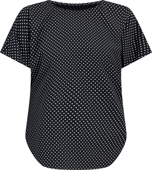 Women's Printed Boat Neck Short-Sleeve Top