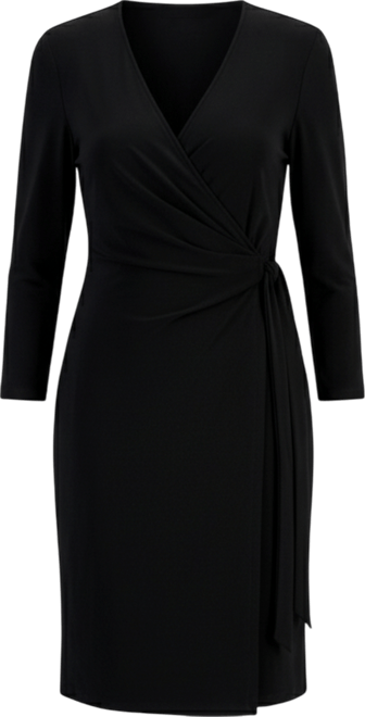 Petite Classic 3/4-Sleeve Wrap Dress
