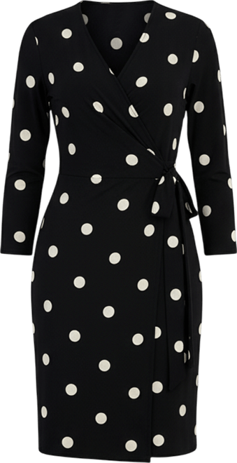 Petite Classic 3/4-Sleeve Wrap Dress