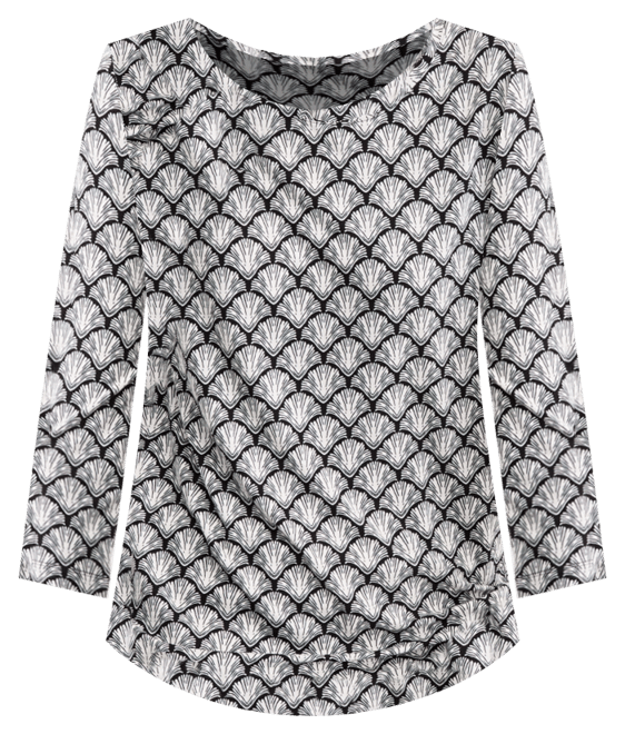 Women's Printed Scoop-Neck 3/4-Sleeve Top, Exclusively at Macy's