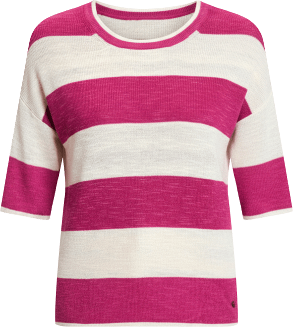 Women's Cotton Blend Striped Pullover
