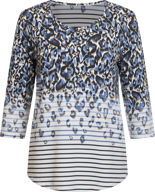 Women's Leo & Striped T-Shirt