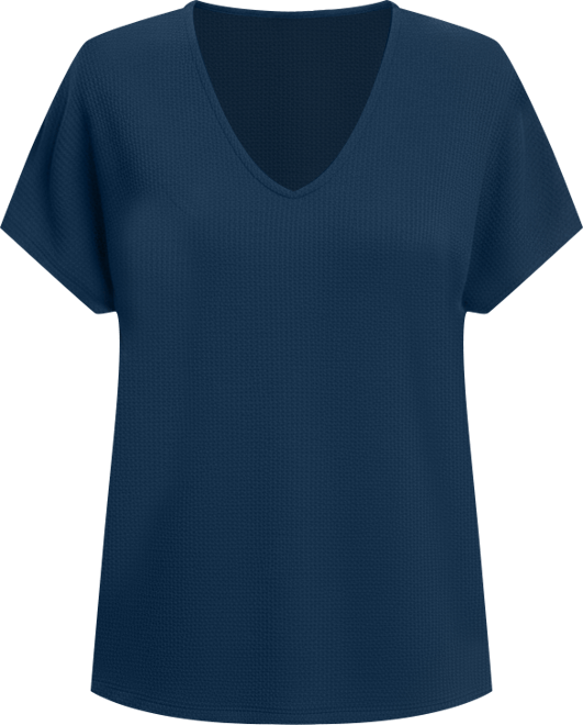 Women's Seersucker V-Neck T-Shirt