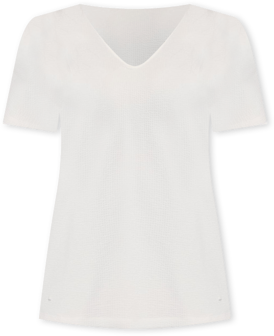 Women's Seersucker V-Neck T-Shirt