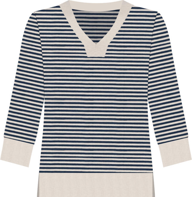 Women's Britian Striped Cotton Pullover