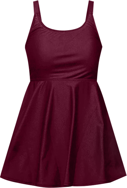 Women's Amber Flared Tankini Swim Top With Adjustable Straps and Removable Cups