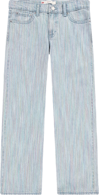Big Girls Rainbow Denim Wide Leg Jeans