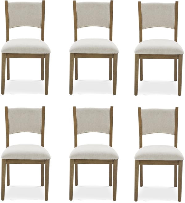 Nordic 6-Pc Upholstered Dining Chair Set