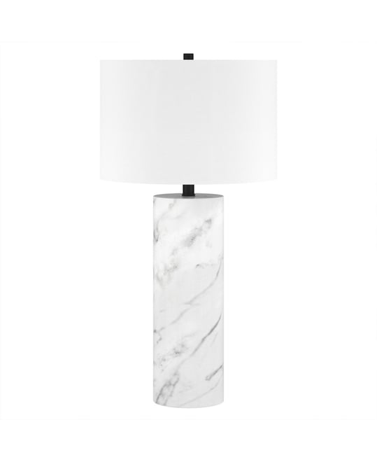 Elise 29.5" Metal Table Lamp with Fabric Shade