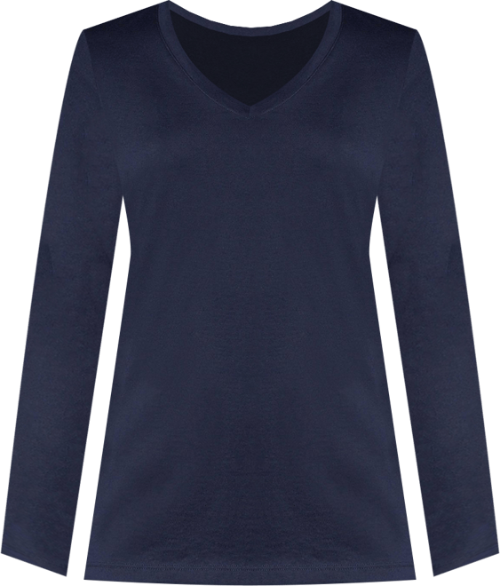 Women's Supima Cotton Long Sleeve V-Neck T-Shirt