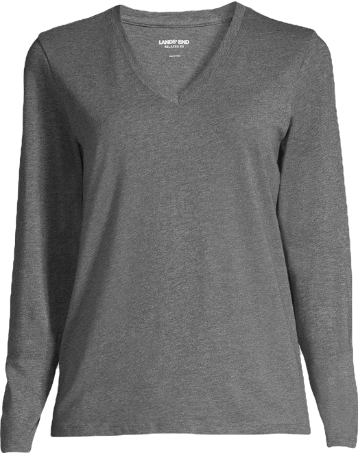 Women's Supima Cotton Long Sleeve V-Neck T-Shirt