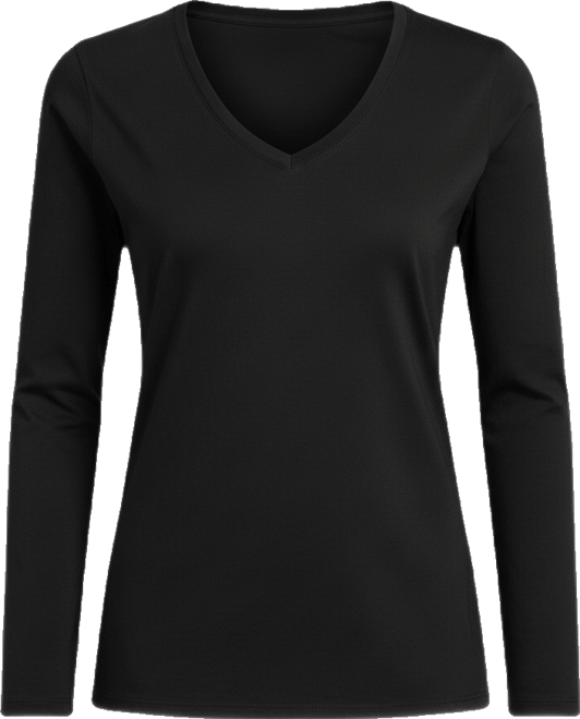 Women's Supima Cotton Long Sleeve V-Neck T-Shirt