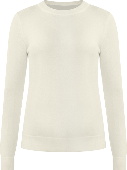 Women's 100% Pure Cashmere Long Sleeve Crew Neck Pullover Sweater