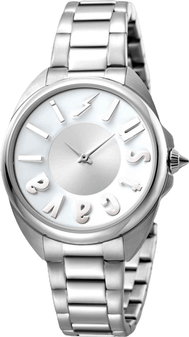 Women's Silver Stainless Steel Bracelet Watch, 34mm