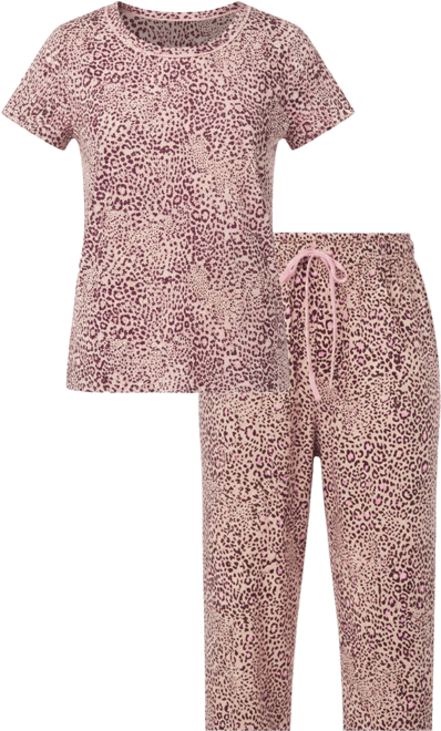 Women's Short Sleeve Cropped Pajama Set