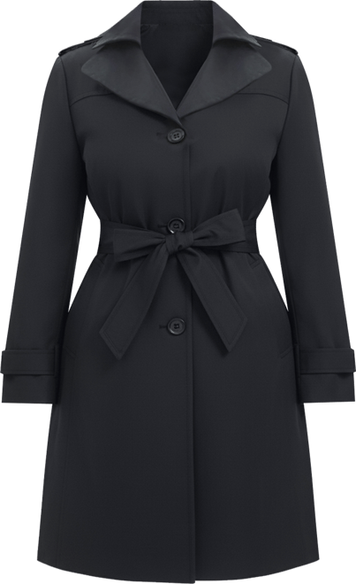 Women's Plus Size Ivy Water Resistant Hooded Trench Coat